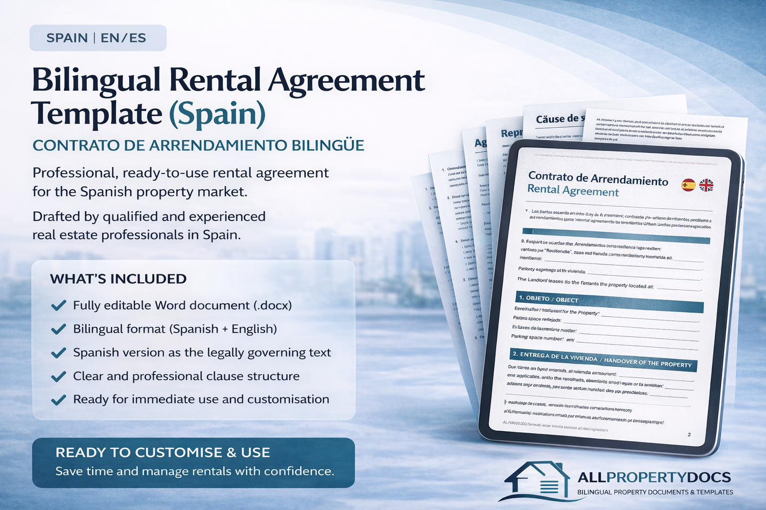 Bilingual (EN/ES) Communication Templates for Landlords, Estate Agents and Property Managers