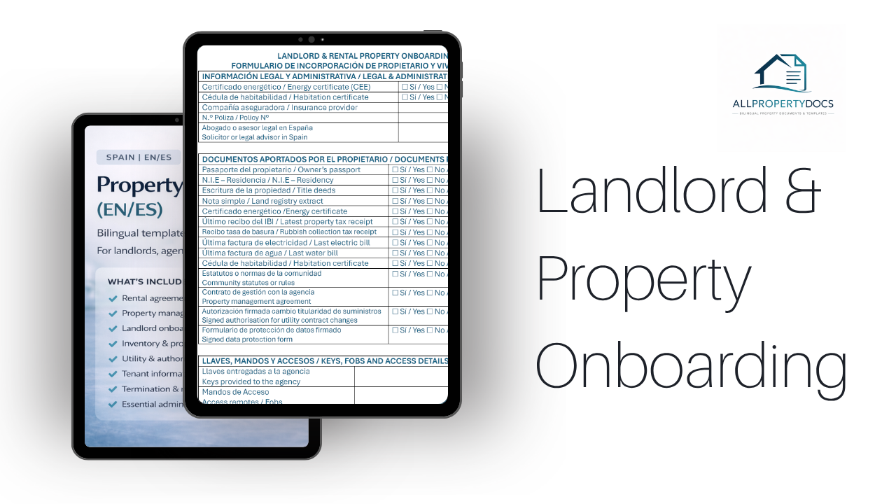 Complete Property Management Pack (EN/ES) Spain