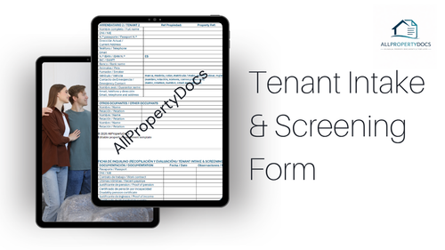 Bilingual Tenant Intake & Screening Form | Formulario de Registro y Evaluación de Inquilinos Bilingüe (ES/EN)