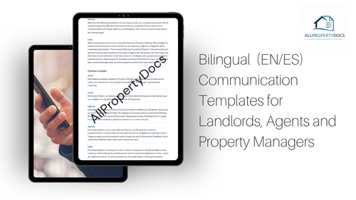 Bilingual (EN/ES) Communication Templates for Landlords, Estate Agents and Property Managers