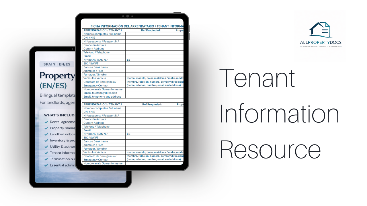 Complete Property Management Pack (EN/ES) Spain