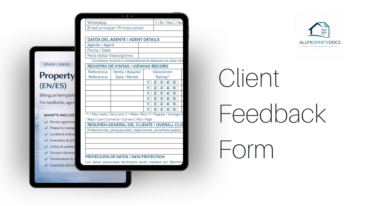 Complete Property Management Pack (EN/ES) Spain