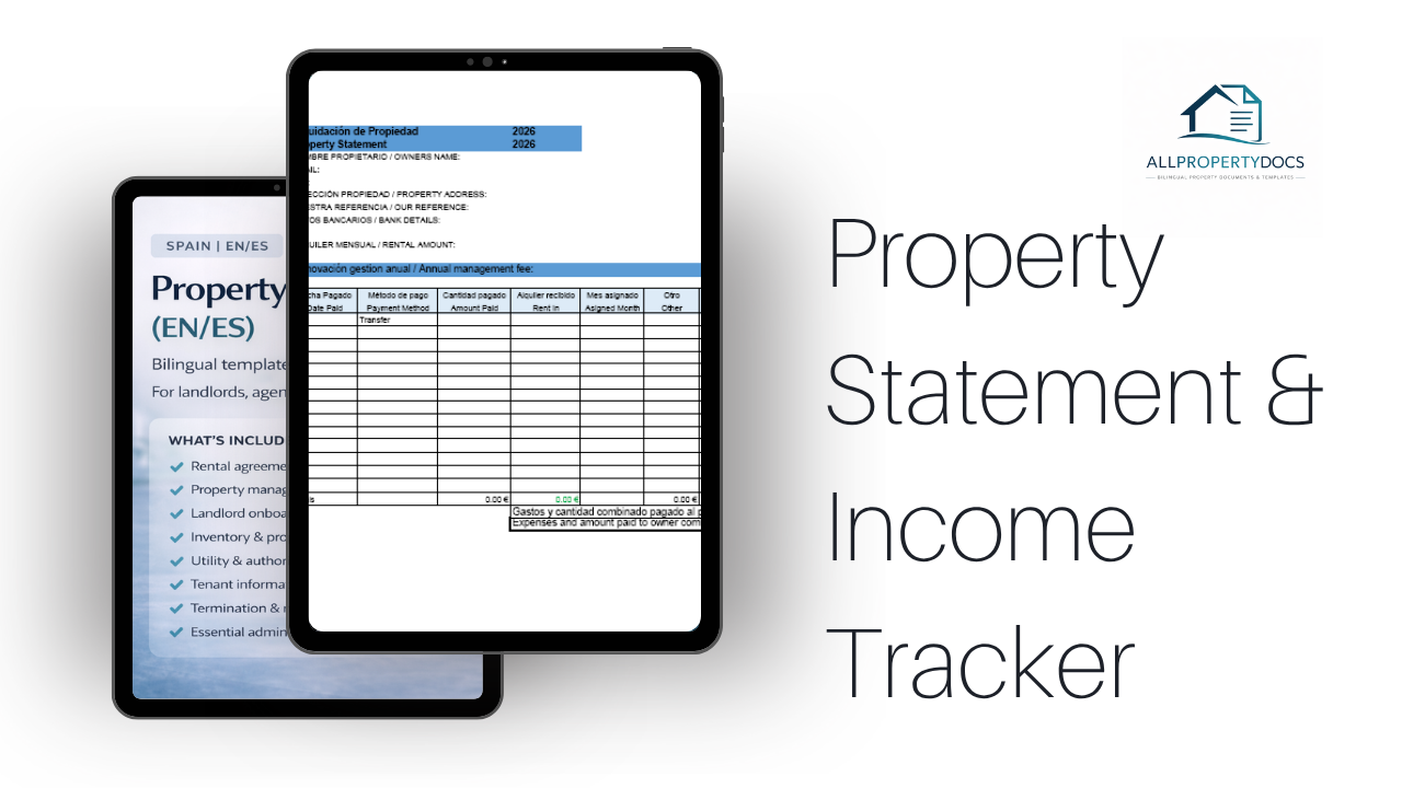 Complete Property Management Pack (EN/ES) Spain